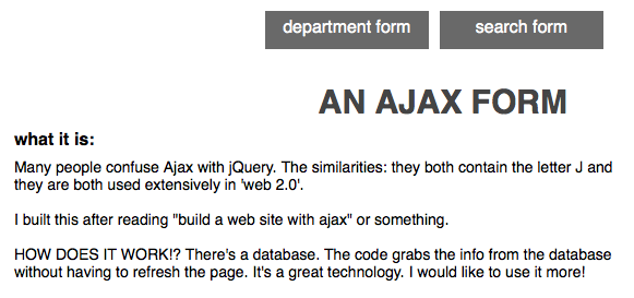 dean cameron's ajax page